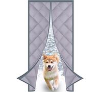 Tenda termica magnetica per porta, isolata, insonorizzata, per ingresso, a rete ad alta efficienza energetica, 140 x 220 cm, chiusura magnetica per riduzione del rumore e decorazione della casa