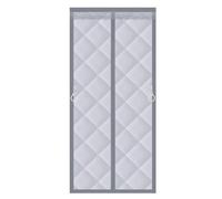 Tenda termica magnetica per porta, per l'inverno, 120 x 200 cm, a risparmio energetico, per riduzione del rumore, adatta a tutte le porte, colore: grigio