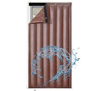 Tenda termica per porta con isolamento termico, riduzione del rumore, resistente alle intemperie e antivento, per protezione dal freddo e caldo, con fondo ponderato, opzioni di colore personalizzabili