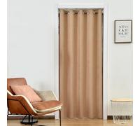 Tenda termica per porta con occhielli, ad alta efficienza energetica, riduzione del rumore, ritenzione del calore invernale, cachi scuro, protezione dal freddo, tende oscuranti