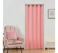 Tenda termica per porta con occhielli, blocca luce e rumore, trattiene il calore invernale, divisorio rosa ad alta efficienza energetica, protezione dal freddo, tende termiche