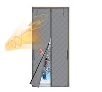 Tenda termica per porta, isolamento magnetico, in tessuto Oxford 210D, con fibbia, ispessita, antivento, impermeabile, per proteggere dal vento e il riscaldamento (90 x 200 cm)