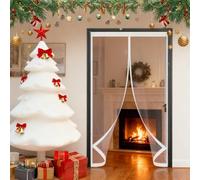 Tenda Termica per Porte 105 x 105 cm Chiusura Automatica, Impermeabile Contro Freddo Antipolvere Tenda Magnetica per Porta Termoisolante per Soggiorno, Balcone, A