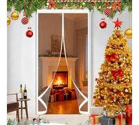 Tenda Termica per Porte 115 x 200 cm Insonorizzazione, Protezione Dal Freddo, Antivento, Impermeabile Termoisolanti per L'Inverno Tende per Cantina, Balcone, A