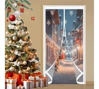 Tenda Termica per Porte 210 x 160 cm Isolamento Acustico, Impermeabile, Antivento, Contro Freddo e Calore Copertura Magnetica per Porta per Cantina, Balcone, A