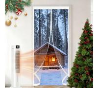 Tenda Termica per Porte 70 x 90 cm Isolamento Acustico, Impermeabile, Antivento, Contro Freddo e Calore Tenda Magnetica Termoisolante per Porte per Cantina, Balcone, A