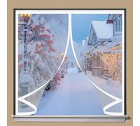 Tenda Termica per Tende 113 x 59 cm Riduzione Del Rumore, a Prova di Fumo, Protezione Dal Freddo Zanzariera Magnetica, Tenda Oscurante Adatto a Tutti I Tipi di Finestre, A