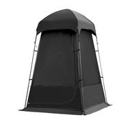 Tenda Toilette da Campeggio, Tenda Doccia Portatile per la Privacy con Gancio e Borsa Superiore per Riporre Gli Oggetti, Spogliatoio Esterno Staccabile per Picnic, Pesca, Spiaggia(Black)