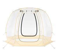 Tenda trasparente a forma di igloo, per esterni, per 6-10 persone, 180 x | Tenda pop-up resistente alle intemperie con aste in fibra di vetro, paletti, corde antivento e sacchi di sabbia per giardino