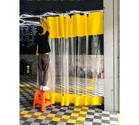 Tenda Trasparente Esterno Tenda Divisoria Scorrevole Coibentata per Officina/Divisorio per Spazio Privato con Binario, Chiusura per Pergolato Interni Ed Esterni, Garage(W6xH2.2m/20x7ft)