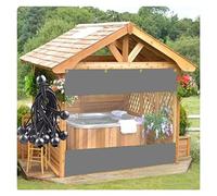 Tenda trasparente impermeabile per esterni con palla elastica personalizzabile grigio 2,2 x 2,5 m/7,2 x 8,2 piedi pannelli laterali per gazebo da cortile finestra