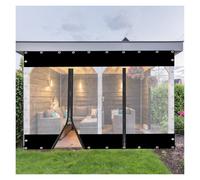 Tenda trasparente in PVC da 0,5 mm con porta con cerniera, impermeabile per pergola, capannone, giardino, portico, 3,5 x 2,2 m, copertura resistente alle intemperie.