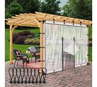 Tenda trasparente per porta con cerniera, spessore 0,3 mm, impermeabile, isolamento termico, per portico, padiglione (trasparente, 1 x 1 m)