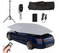 Tenda universale per auto, carport mobile con telecomando e supporto, copertura automatica per esterni, impermeabile, parasole per auto, ombrellone, tessuto Oxford antivento
