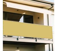 Tenda Vela Parasole 1.3 x 2.5 m Protezione Solare Impermeabile Vele Parasole Robusto e Stabile per Terrazza, Giardino, Balcone, Campeggio, Concava, Giallo sabbia
