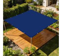 Tenda Vela Parasole 1.4 x 7.5 m Impermeabile Tenda a Vela per Esterno Sole Giardino Occhielli e Corda per Balcone Patio Giardino Esterno Terrazza, Blu Scuro
