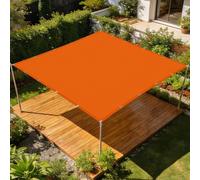 Tenda Vela Parasole 1.5 x 6.5 m Impermeabile Tenda a Vela per Esterno Sole Giardino Occhielli e Corda per Balcone Patio Giardino Esterno Terrazza, Arancione