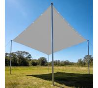 Tenda Vela Parasole 130 x 380 cm Protezione Solare Telo Parasole per Esterni Occhielli e Corda per Esterno, Giardino, Terrazzo, Balcone, Patio, Grigio Chiaro