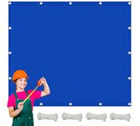 Tenda Vela Rettangolare 1.2 x 2 m Tessuto Pes Idrorepellente e Antivento, Protezione Uv, Privacy Tenda per Gazebo da Esterno Resistente per Esterno, Giardino, Piscina, Blu Scuro