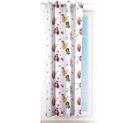 Tenda velata Principesse Disney 140x280 cm tendina semitrasparente bambine con Anelli Design Ufficiale con Ariel, Belle, Jasmine, Cenerentola e Rapunzel 100% Poliestere