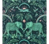 Tenda Velluto Tessuto Emma J Shipley Zambezi Verde Blu Fodera Cuscino Utilizzare