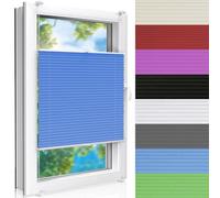 Tenda veneziana oscurante, 20 x 30 cm, installazione senza trapano, accessori completi per bagno e ufficio, elegante rivestimento blu per finestre
