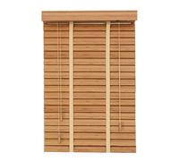 Tenda veneziana oscurante in legno di bambù, 50 mm, trattamento per finestre, per casa e ufficio, isolamento termico e persiane per la privacy, con guida in alluminio (larghezza 90 x altezza 150 cm)