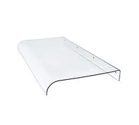 Tenda Veranda Pensilina in Policarbonato Trasparente ad Arco, Garden Pensilina Esterno per Finestra, con Accessori, 62cm (50x80cm/20"x31.5")