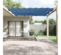 Tenda verticale blu 140 x 1000 cm in tessuto Oxford, schermo da balcone resistente all'acqua e ai raggi UV, ideale per intimità e contro il vento, fissaggio facile con corda