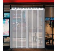 Tenda verticale in PVC trasparente, spessore 1,7 mm, tenda trasparente per garage, magazzino, fienile, dimensioni 135 x 250 cm, schermo versatile per porte per un facile accesso e controllo della luce