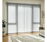 Tenda Verticale Oscurante 98mm - Veneziana per Interno con Isolamento Termico, Tende A Doghe Verticali per Ufficio Camera, Protezione Privacy Scudo Termico per Finestre(Light gray,180W x 120H cm)