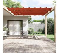 Tenda verticale Terracotta 140 x 800 cm in tessuto Oxford, schermo da balcone resistente all'acqua e ai raggi UV, contro il vento per privacy, fissaggio facile con corda e strumenti