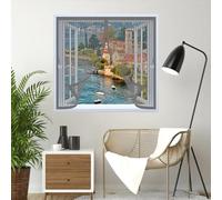 Tenda Zanzariera 50 x 80 cm Chiusura Automatica, Anti-Graffio per Gatti, Magneti Più Forti, Mantiene L'Aria Fresca Fly Screens for Finestre per Tutti I Tipi di Finestre, Grigio