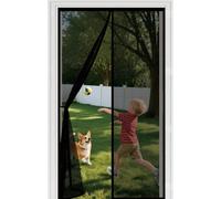 Tenda Zanzariera 78 x 193 cm Chiusura Automatica a Calamite, Monta Facilmente, Non Serve Forare, Vostra Dalle Zanzare, Zanzariera Magnetica Finestra per Cortile, Nero