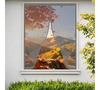 Tenda Zanzariera 90 x 130 cm Chiusura Automatica, Non Ho Più Fastidiosi Insetti in Casa - Non Accorciabile Fly Screens for Finestre per Tutti I Tipi di Finestre, Grigio