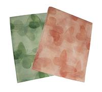 Tata Home Tenda Zanzariera Beige con Anelli Porta Ingresso da Esterno Balcone Tinta Unita Fantasia Misura 150x250 cm Dis.4 Farfalle Arancio