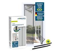 Tenda zanzariera Hoberg 80 x 210 cm | zanzariera per porta con bande magnetiche XXL | zanzariera per porta del balcone | zanzariera magnetica | autochiudente e resistente