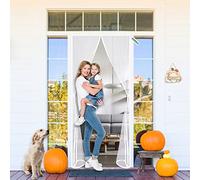 Tenda Zanzariera Magnetica 130 x 235 cm Zanzariera Porta Magnetica, Chiusura Automatica Adsorbimento Magnetico Rete, for Corridoi/Porte/Patio Bianco