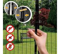 Tenda Zanzariera Magnetica 16 Magneti 120x230 cm per Porte e Finestre Ranieri Nera