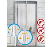 Tenda Zanzariera Magnetica 16 Magneti 130x220 cm Soriani Zanzibar Bianca