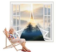 Tenda Zanzariera Magnetica 190 x 228 cm, Magnetica, Chiusura Automatica, Senza Foratura, Rete Fine, Zanzariere Magnetiche Balcone per Porta Finestra Balcone, Bianco