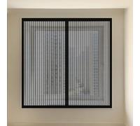 Tenda Zanzariera Magnetica 60 x 170 cm Chiusura Automatica Spessa e Resistente Zanzariere Magnetiche Finestre Senza Forare O Avvitare per Tutti Terrazza Porte e Finestre, Nero