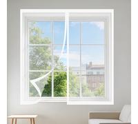 Tenda Zanzariera Magnetica 70 x 145 cm Autoadesiva Tenda Zanzariera Porta Installazione Rapida Senza Attrezzi per Finestra Del Balcone, Camper, Cucina, Bianco