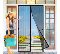 Tenda Zanzariera Magnetica 77 x 214 cm Anti Zanzare Insetti Tenda Totalmente Magnetiche per Porte Finestre Balcone Soggiorno, Nero