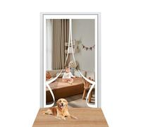 Tenda Zanzariera Magnetica 78 x 206 cm Si Chiude da Sola Zanzariera con Magneti Non È Necessario Praticare Fori Adatto a Bambini e Animali Domestici, Bianco