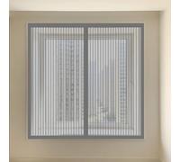 Tenda Zanzariera Magnetica 85 x 170 cm Chiusura Automatica Spessa e Resistente Zanzariere Magnetiche Finestre Senza Forare O Avvitare per Tutti Terrazza Porte e Finestre, Grigio