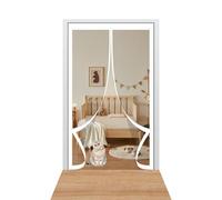 Tenda Zanzariera Magnetica 88 x 216 cm Si Chiude da Sola Tenda Magnetica Zanzariera Porta Nessun Attrezzo Richiesto Adatto a Bambini e Animali Domestici, Bianco