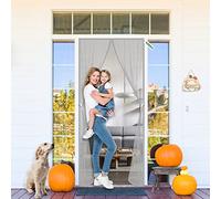 Tenda Zanzariera Magnetica Finestra, 100 x 220 cm Anti Zanzare Calamite Tenda, Chiusura Automatica Adsorbimento Magnetico Si Chiude da Sola, per Corridoi Porte Patio Grigio