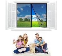Tenda Zanzariera Magnetica Finestra 75x75 cm Zanzariera Finestra Magnetica, Adsorbimento Magnetico Si Chiude Da Sola, Conveniente Per Bambini E Animali Domestici - Nero Z