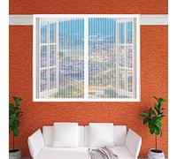 Tenda zanzariera Magnetica Finestra 80 x 105 cm Anti Zanzare Insetti Tenda Non è Necessario Praticare Fori per Finestre di Diverse Dimensioni, Bianco